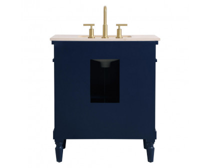 Elegant 30" Single Bathroom Vanity Set - Blue (VF-1030BL)