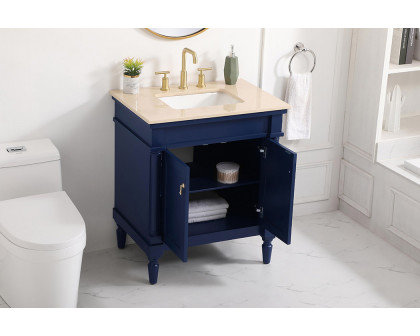 Elegant 30" Single Bathroom Vanity Set - Blue (VF-1030BL)