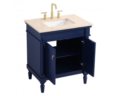 Elegant 30" Single Bathroom Vanity Set - Blue (VF-1030BL)