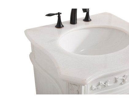 Elegant 24" Single Bathroom Vanity Set - Antique White (VF-1031AW)