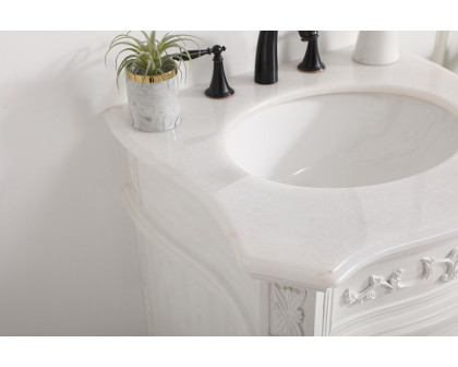 Elegant 24" Single Bathroom Vanity Set - Antique White (VF-1031AW)