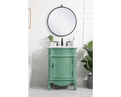 Elegant 24" Single Bathroom Vanity Set - Vintage Mint (VF-1031VM)