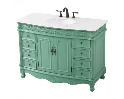 Elegant 48" Single Bathroom Vanity Set - Vintage Mint (VF-1039VM)