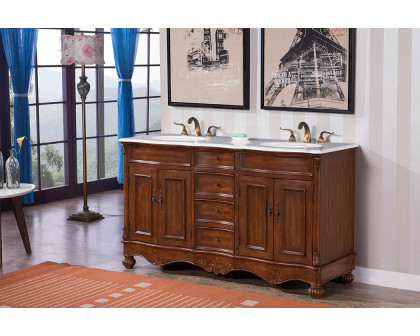 Elegant - Windsor 60" Wide Double Vanity Set (VF-1048)