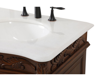 Elegant Windsor 60" Wide Double Vanity Set - Teak (VF-1049TK)