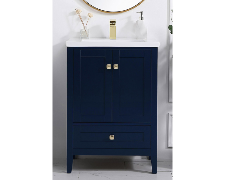 Elegant Single Bathroom Vanity Set - Blue (VF-2001BL)