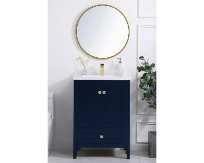 Elegant Single Bathroom Vanity Set - Blue (VF-2001BL)