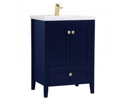 Elegant Single Bathroom Vanity Set - Blue (VF-2001BL)