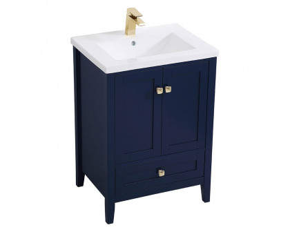 Elegant Single Bathroom Vanity Set - Blue (VF-2001BL)