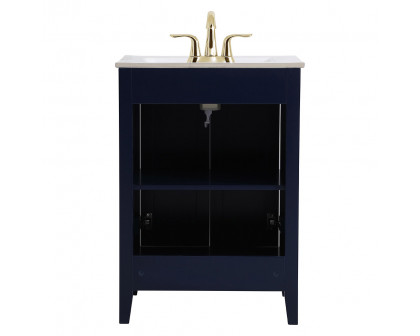 Elegant Mod 24" Free Standing Single Bathroom Vanity Set - Blue (VF-2003BL)