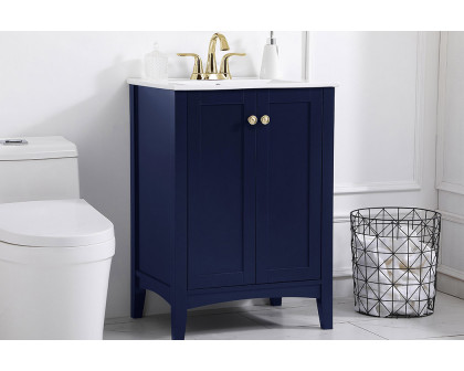 Elegant Mod 24" Free Standing Single Bathroom Vanity Set - Blue (VF-2003BL)