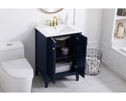 Elegant Mod 24" Free Standing Single Bathroom Vanity Set - Blue (VF-2003BL)