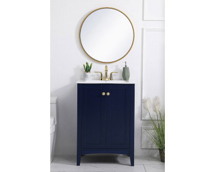 Elegant Mod 24" Free Standing Single Bathroom Vanity Set - Blue (VF-2003BL)