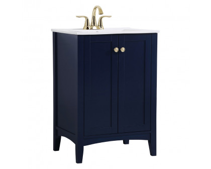 Elegant Mod 24" Free Standing Single Bathroom Vanity Set - Blue (VF-2003BL)