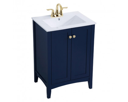 Elegant Mod 24" Free Standing Single Bathroom Vanity Set - Blue (VF-2003BL)