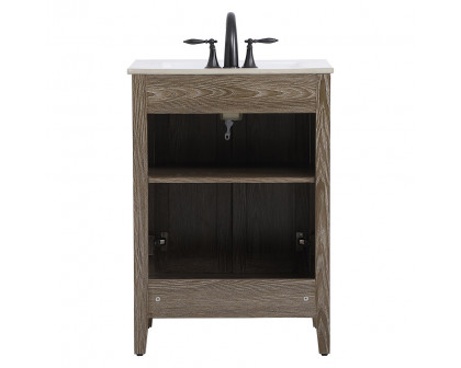 Elegant Mod 24" Free Standing Single Bathroom Vanity Set - Wooden (VF-2004)