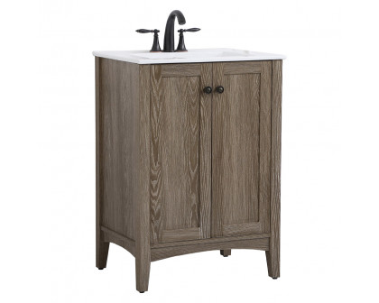 Elegant Mod 24" Free Standing Single Bathroom Vanity Set - Wooden (VF-2004)