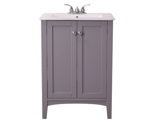 Elegant Mod 24" Free Standing Single Bathroom Vanity Set - Gray (VF-2006)