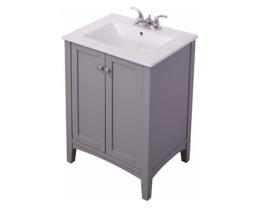 Elegant Mod 24" Free Standing Single Bathroom Vanity Set - Gray (VF-2006)