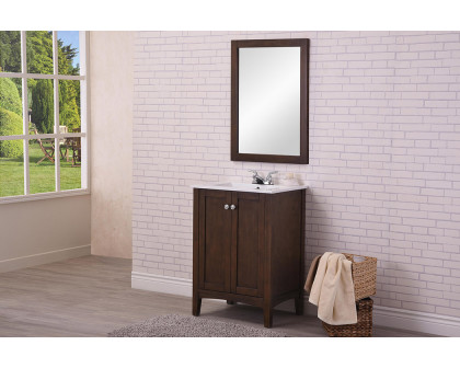 Elegant Mod 24" Free Standing Single Bathroom Vanity Set - Brown (VF-2007)