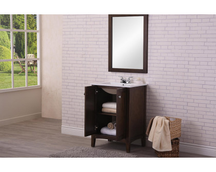 Elegant Mod 24" Free Standing Single Bathroom Vanity Set - Brown (VF-2007)