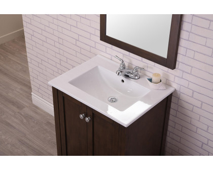 Elegant Mod 24" Free Standing Single Bathroom Vanity Set - Brown (VF-2007)