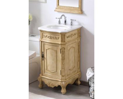 Elegant Danville Vanity Sink Set - Antique Beige, L 19" (VF10119AB)