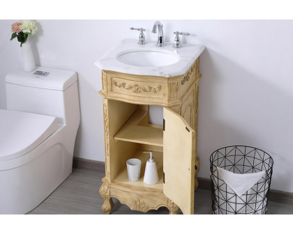 Elegant Danville Vanity Sink Set - Antique Beige, L 19" (VF10119AB)