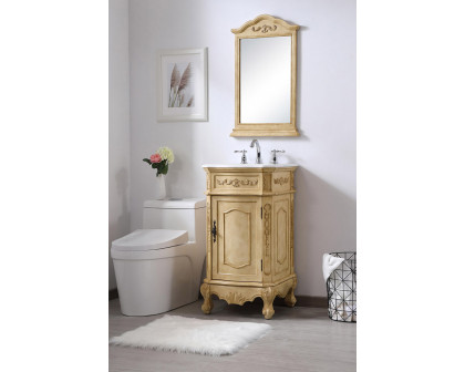 Elegant Danville Vanity Sink Set - Antique Beige, L 19" (VF10119AB)