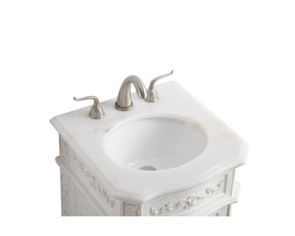 Elegant Danville Vanity Sink Set - Antique White, L 19" (VF10119AW)