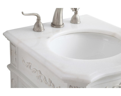 Elegant Danville Vanity Sink Set - Antique White, L 19" (VF10119AW)