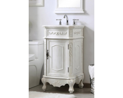 Elegant Danville Vanity Sink Set - Antique White, L 19" (VF10119AW)