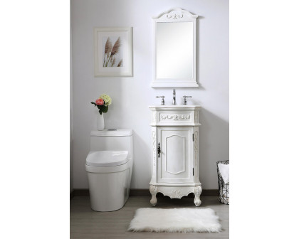 Elegant Danville Vanity Sink Set - Antique White, L 19" (VF10119AW)