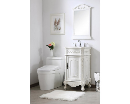 Elegant Danville Vanity Sink Set - Antique White, L 19" (VF10119AW)