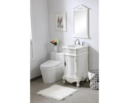 Elegant Danville Vanity Sink Set - Antique White, L 19" (VF10119AW)