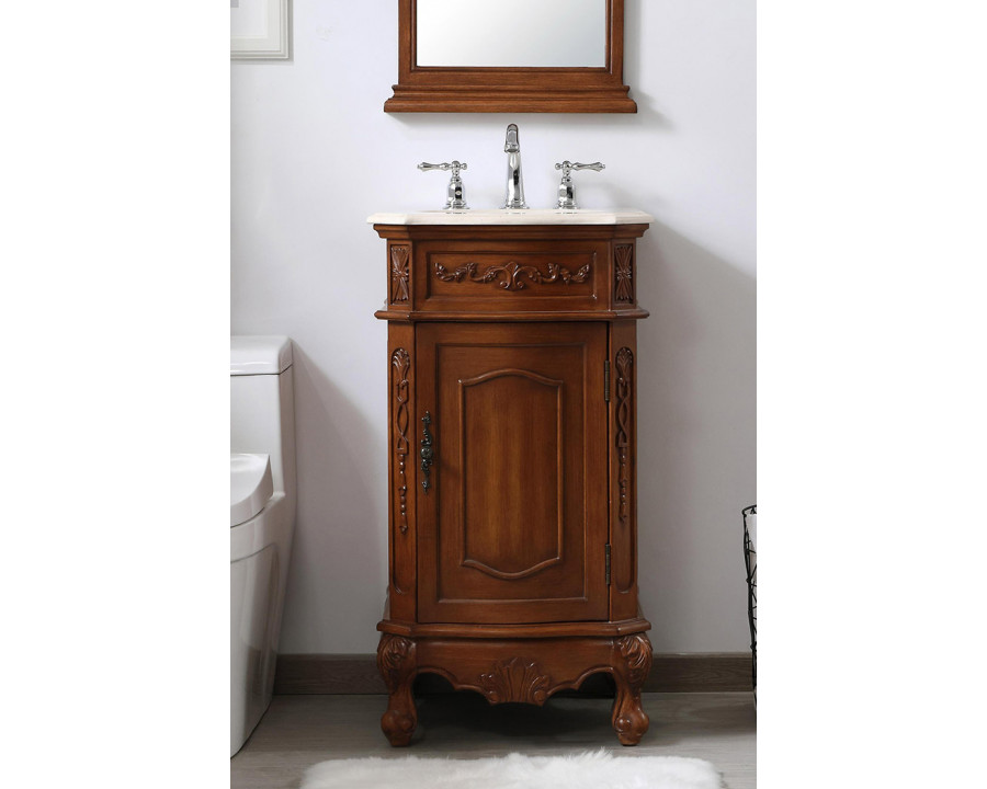 Elegant Danville Vanity Sink Set - Teak, L 19" (VF10119TK)