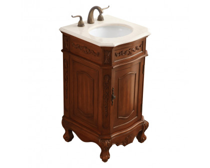 Elegant Danville Vanity Sink Set - Teak, L 19" (VF10119TK)