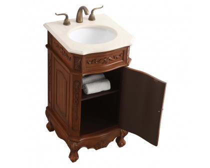 Elegant Danville Vanity Sink Set - Teak, L 19" (VF10119TK)