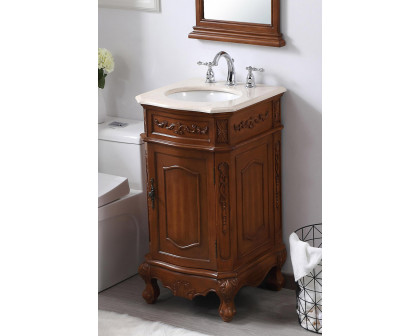 Elegant Danville Vanity Sink Set - Teak, L 19" (VF10119TK)