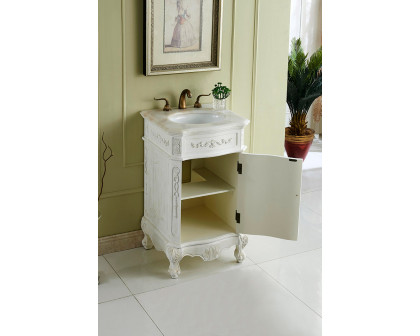 Elegant Vanity Sink Set - Antique White, L 21" (VF10121AW)