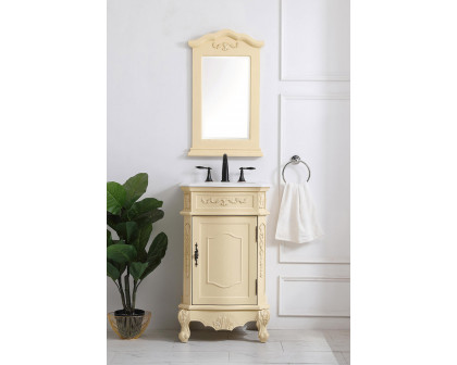 Elegant Vanity Sink Set - Light Antique Beige, L 21" (VF10121LT)