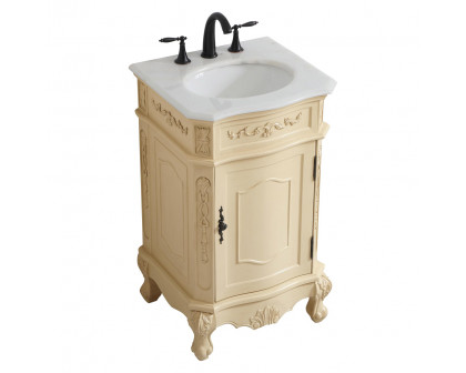 Elegant Vanity Sink Set - Light Antique Beige, L 21" (VF10121LT)