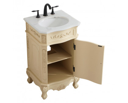 Elegant Vanity Sink Set - Light Antique Beige, L 21" (VF10121LT)