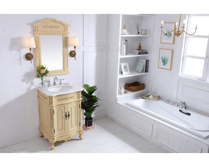 Elegant Danville Vanity Sink Set - Light Antique Beige, L 24" (VF10124LT)