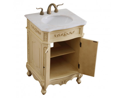 Elegant Danville Vanity Sink Set - Light Antique Beige, L 24" (VF10124LT)