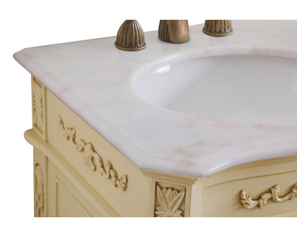 Elegant Danville Vanity Sink Set - Light Antique Beige, L 24" (VF10124LT)