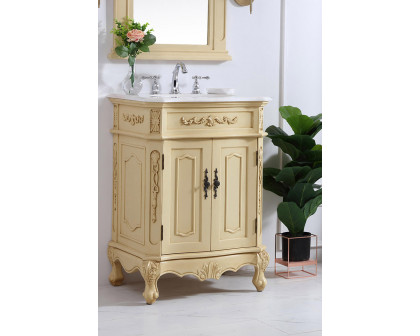 Elegant Danville Vanity Sink Set - Light Antique Beige, L 24" (VF10124LT)