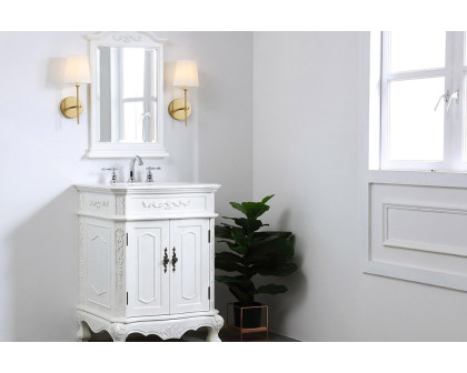 Elegant Danville Vanity Sink Set - Antique White, L 27" (VF10127AW)