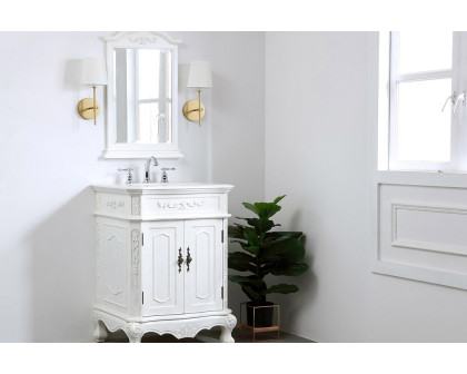 Elegant Danville Vanity Sink Set - Antique White, L 27" (VF10127AW)