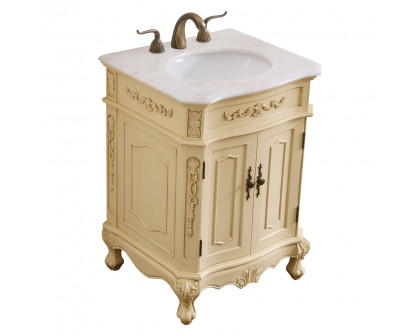 Elegant Danville Vanity Sink Set - Light Antique Beige, L 27" (VF10127LT)